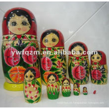muñeca de anidación de madera de alta calidad de Rusia
